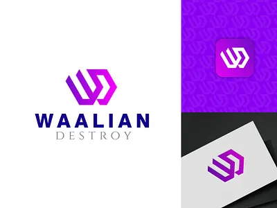 Letter W+D Logo-Concept animation branding design graphic design illustration letter wp logo concept logo logodesign modern modern logo design motion graphics simple vector