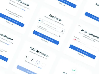 Authentication process application authentication clean code login product design sms ui ux white