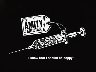 I know that I should be happy - The Amity Affliction apparel brand branding clothing design graphicdesign illustration logo vector