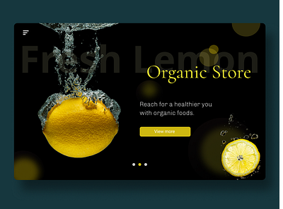 Organic store design figma food shot store ui