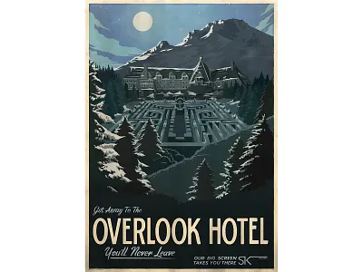 Travel Posters character design drawing graphic illustration landscape lettering lotr movie posters movies posterdesign retro texture the shining travel posters typedesign typography