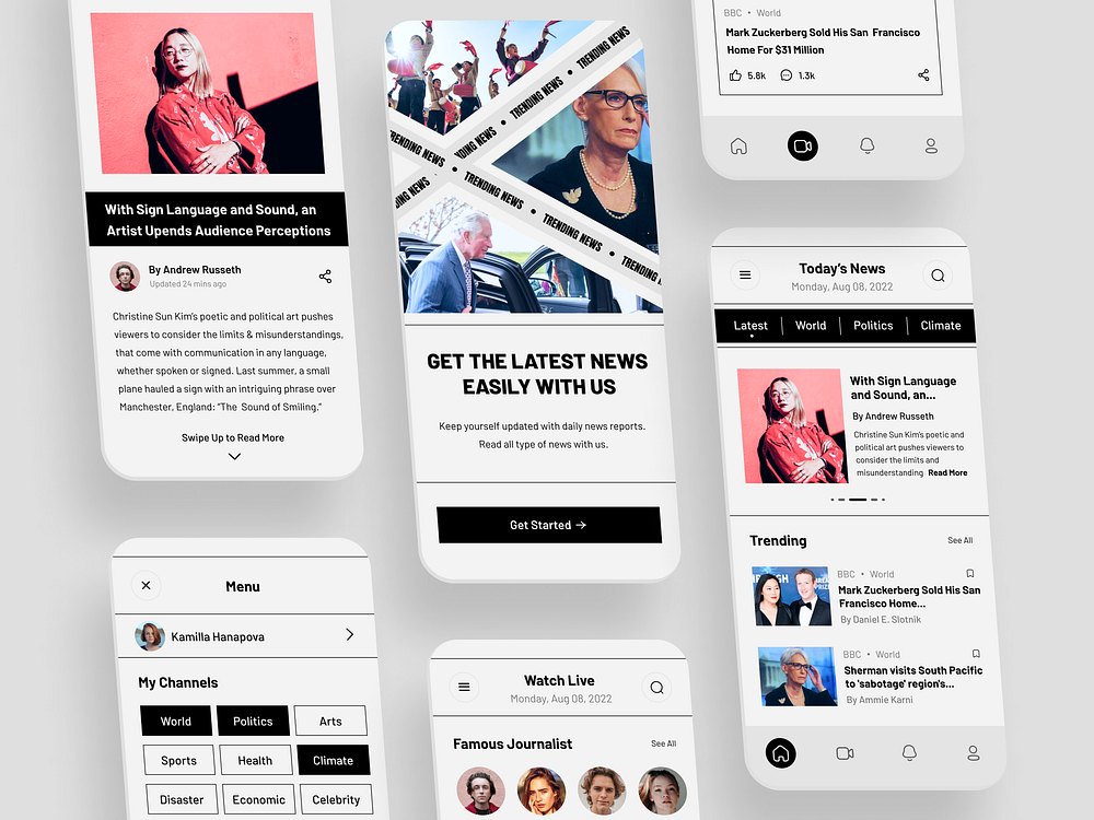 News App UI designs, themes, templates and downloadable graphic ...