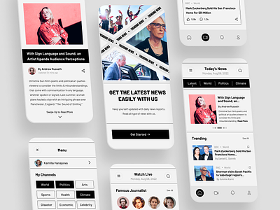 News & Article Mobile App UI app design article articles business news entertainment news journalism latest news magazine mobile app mobile ui news news app news app ui news feed news mobile app news portal newsletter newspaper reading app stocks market news
