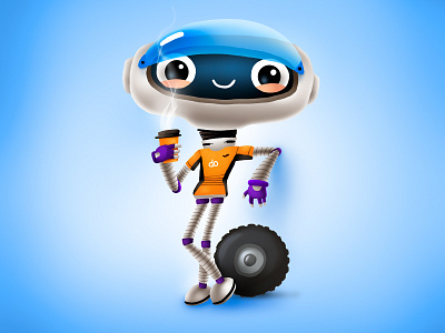 Biker for BP or Exxon Mobil biker bp car cartoon cg character children exxon illustration road shell