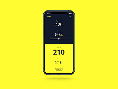 Discount calculator | Daily UI 004 app design calculator daily ui dailyui design discount calculator mobile mobile app mobile app design ui ui design