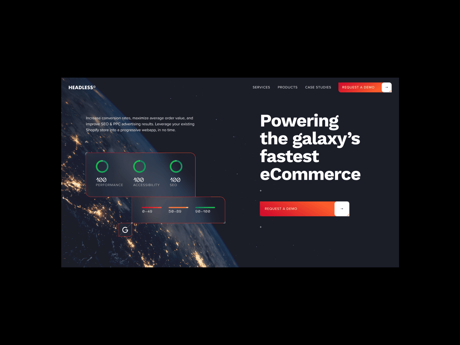 Headless© - 01 clean design fast landing layout minimal space speed typography ui ux web design website
