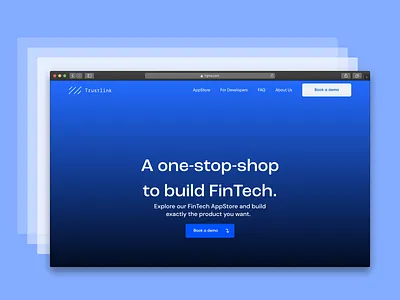 Trustlink - unreal FinTech startup branding graphic design logo ui ux