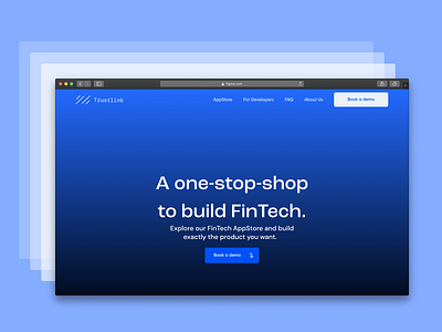 Trustlink - unreal FinTech startup branding graphic design logo ui ux