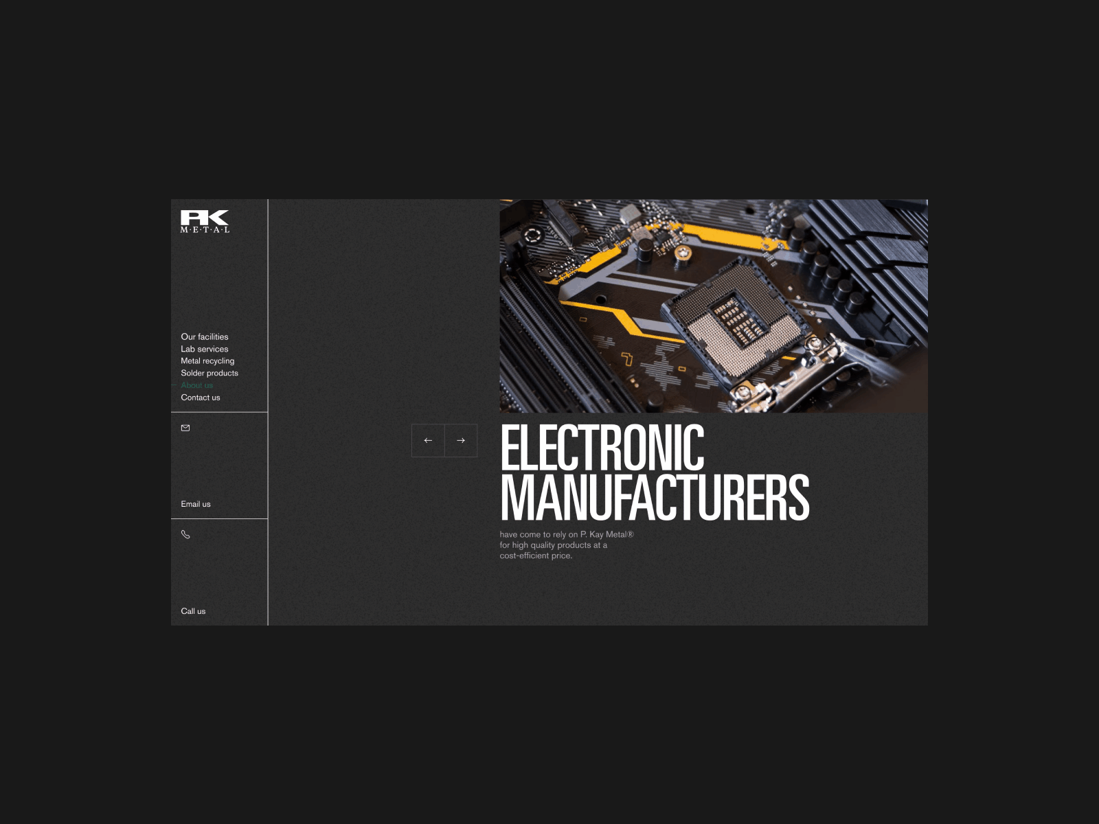 PK Metal® - 04 brutalism brutalist clean design factory industrial landing layout metal metallurgy minimal typography ui ux web design website