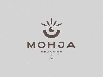 MOHJA aesthetics brand branding cosmetic eye identity logo logomark mark minimal organics plant product typography vase