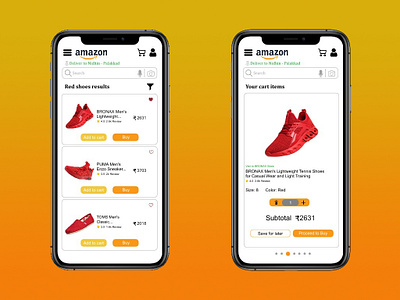 Practice Amazon App Redesign app invision studio ui ux design