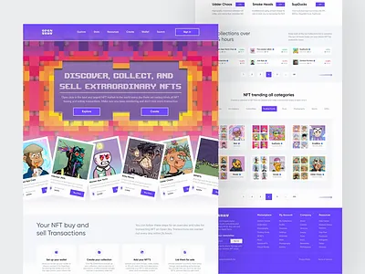 NFT website animation animation blockchain clean cryptoart droniesnft ethereum landing page nft robots solana token ui ux web web design