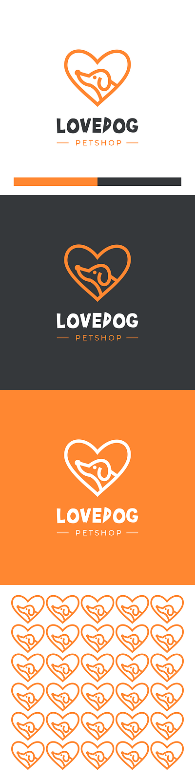 Love and Dog Logo Design brand branding color design dog dog logo illustration logo love love logo petcare logo petshop petshop logo prio hans typography vector