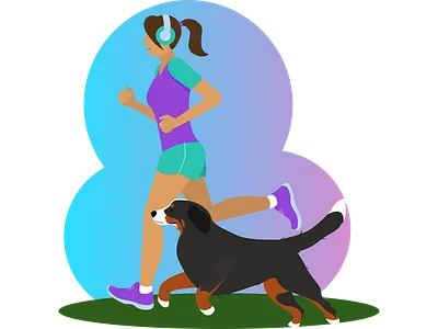 Running illustration vector