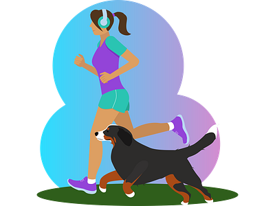 Running illustration vector