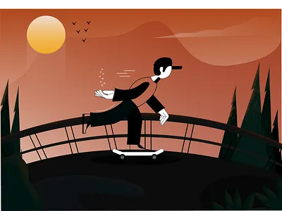 skating art behance character characterdesign concept concept art design graphic design illustration illustrator motion graphics move natural skate skating