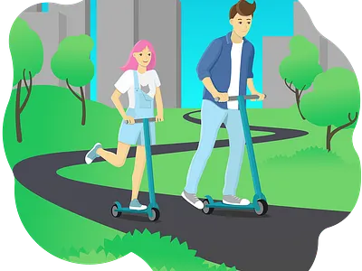 Scooters illustration vector