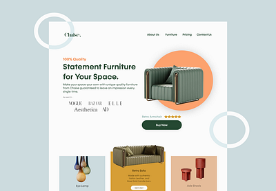 Daily UI :: 003 daily ui dailyui dailyuichallenge furniture furniture landing page landing page web design