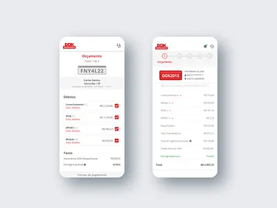 Budget screen improvements for DOK. app design minimal ui ux web