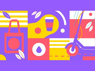 Raiffeisen media — ecology 2d adobe illustrator bank blog branding colors design ecology electric scooter electricity graphic design illustration magazine materials vector vector art