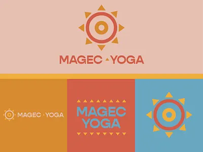 Magec Yoga Logo branding island logo modern sun sun logo tribal yoga