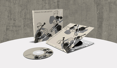 Desguin Kwartet cd cover graphic illustration music print quartet