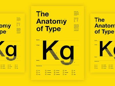 Anatomy of Type Poster Design anatomy of type black design graphic design poster poster design print typography yellow