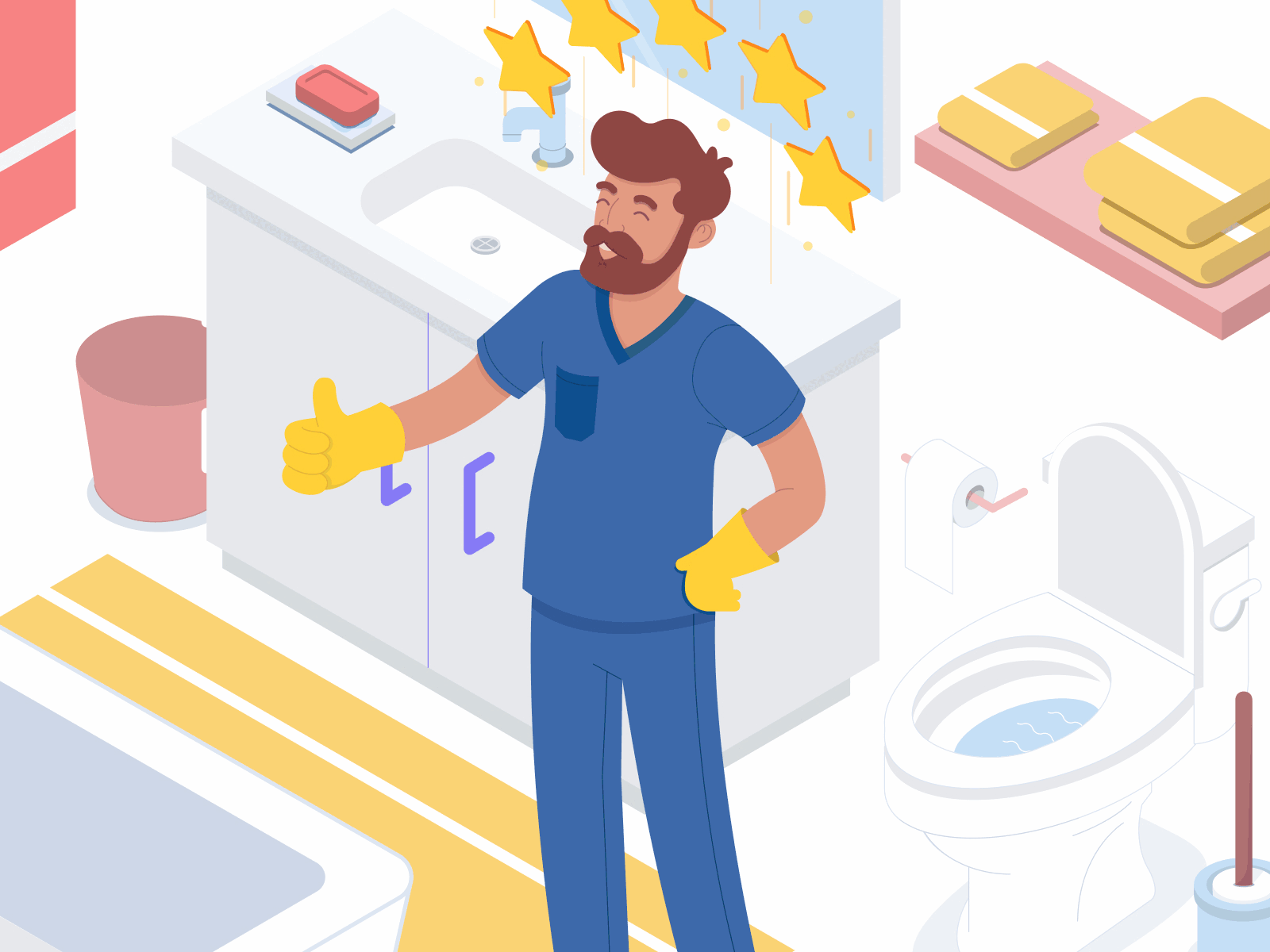 CleanNow Illustrations application color edmonton illustration isometric