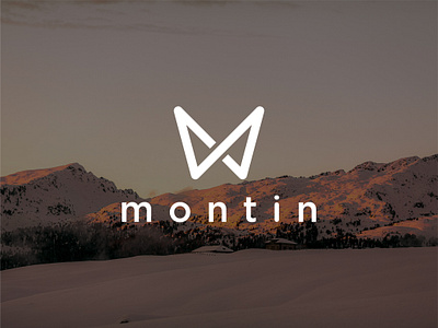 Montin LOGO Design agency app brand identity branding business creative design graphic design icon logo logo design logotype m logo mark minimal modern mountain real estate travel ui