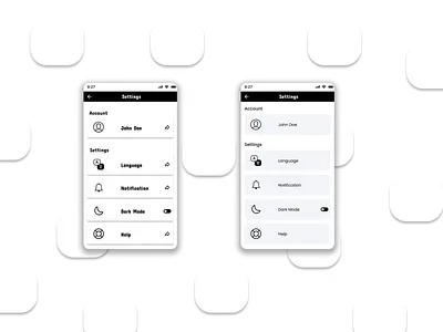 Settings Screen!!!! 007 app branding dailyui design icon illustration logo mobile settings typography ui ux vector