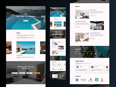 Landing page / Hotel website dailyui figma hotel landing website