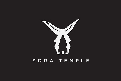 Yoga Temple Logo black branding clever yoga logo creative yoga logo dark illustration logo logo designer meaningful minimalist logo negative space popular smart temple top trending women yoga yoga yoga business yoga girl