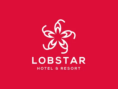 Lobstar Logo Design creative logo fish food graphic design hotel illustration lobstar lobster logo designer minimalist logo negative space rank resort restaurant seafood top trending
