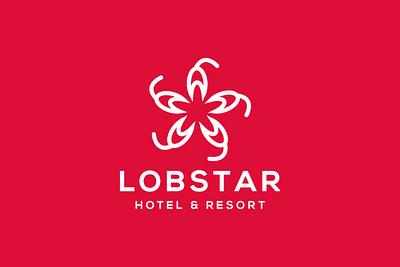 Lobstar Logo Design creative logo fish food graphic design hotel illustration lobstar lobster logo designer minimalist logo negative space rank resort restaurant seafood top trending