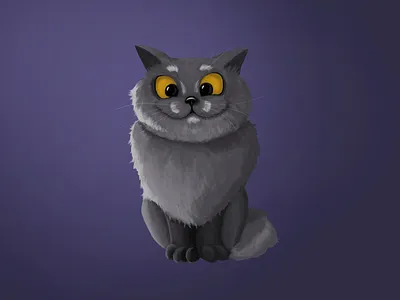Fat cat illustration