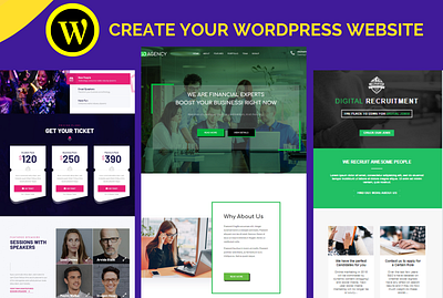 I will create a modern and responsive wordPress website design branding design elementor website elementorpro makewebsite moder wordpress wordpressexpert wordpresswebsite worepresswebsite