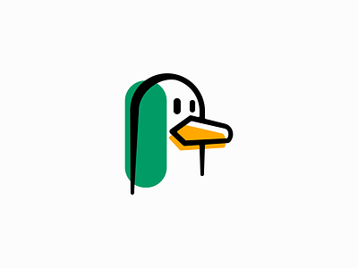 Duck Logo Logo animal bird branding character cute design duck farm green identity illustration logo mark mascot pet premium restaurant simple symbol vector