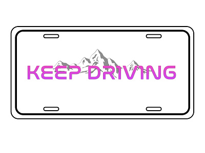 Logo Design for Keep Driving branding car creative design logo mountains pixelmator purple