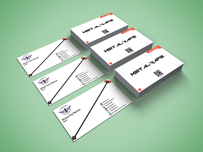 Metalvape - Business Card app logo branding business card food logo graphic design identical logo lettering logo logo logo design minimalist logo monogram logo tech logo