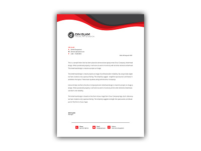 Letterhead Design design dinislam55 flyer graphic design letterhead stationary