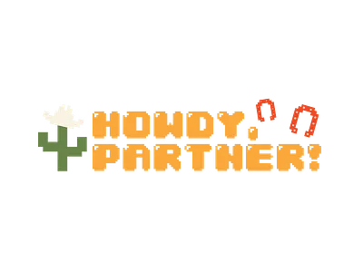 Howdy, partner! 8bit cactus dirty dan graphic design pixel art sketch twitch twitch panels western wild west