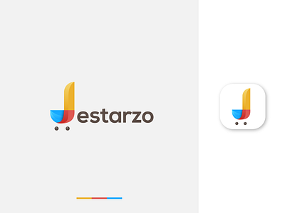 Jestarzo - Logo Design branding cart concept design e commerce ecommerce gradient inspiration j shopping cart letter j letter j cart logo minimal shop shopping shopping app shopping cart tag board unique vector