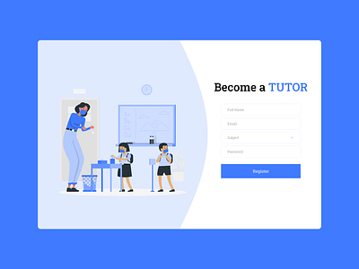 DailyUI-001 School Registration Page for teachers ui