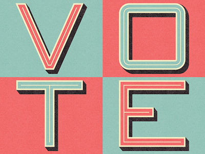 Vote - Day 17 design illustration lettering