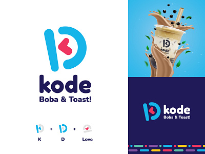 Kode Boba & Toast! Logo boba boba logo brand design brand identity brand identity design brand logo branding cafe logo coffee coffee logo drink logo food logo graphic design logo logo concept logo design logos tea logo toast logo