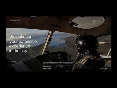 Home page - Web design for aviation maintenance company aircraft animation aviation clean colors column design fonts home page intro layout plane scroll typography ui video web web design
