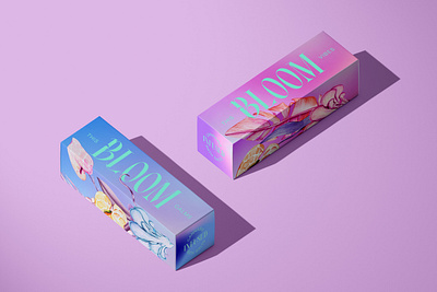 Bloom Cannabis Bath Salts bath salts bloom cannabis energy florals gradients packaging typography