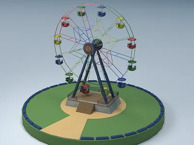 3D Ferris Wheel Model | 3ds Max 3d 3d animation 3d modeling 3ds max after effects cc animation