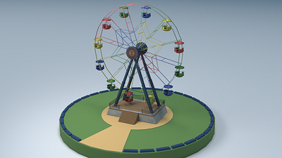 3D Ferris Wheel Model | 3ds Max 3d 3d animation 3d modeling 3ds max after effects cc animation