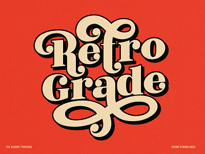 Retrograde! 70s typography aiyari design display open type retro typeface vintage wordmark